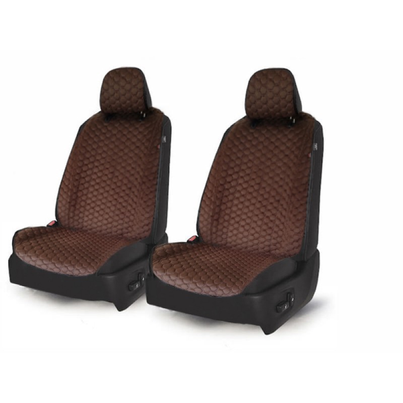 2 Stück Universal Reißverschluss Autositzfelle + Kopfstützenbezüge  anthrazit